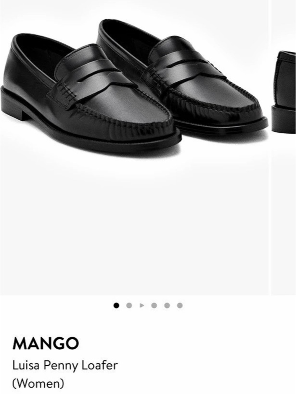 Mango Luisa Penny Loafer Flats in Black